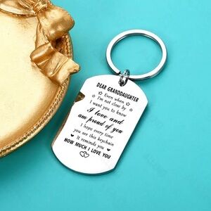Engraved Keychain for Granddaughter